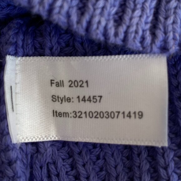 Marine Layer Ezra Chunky Shaker Knit Sweater Periwinkle Beach Slouchy Coastal-XS - Picture 12 of 13
